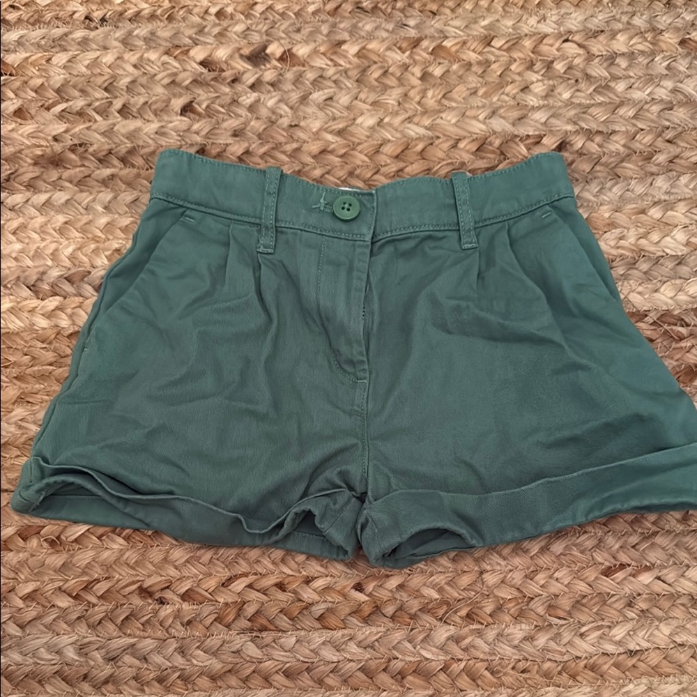 Girls Crewcuts Green Chino Shorts- Sz 6
